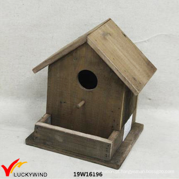 Madeira, feito à mão, jardim, birdhouse